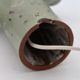 Organic sculptural accent lamp in green ceramic