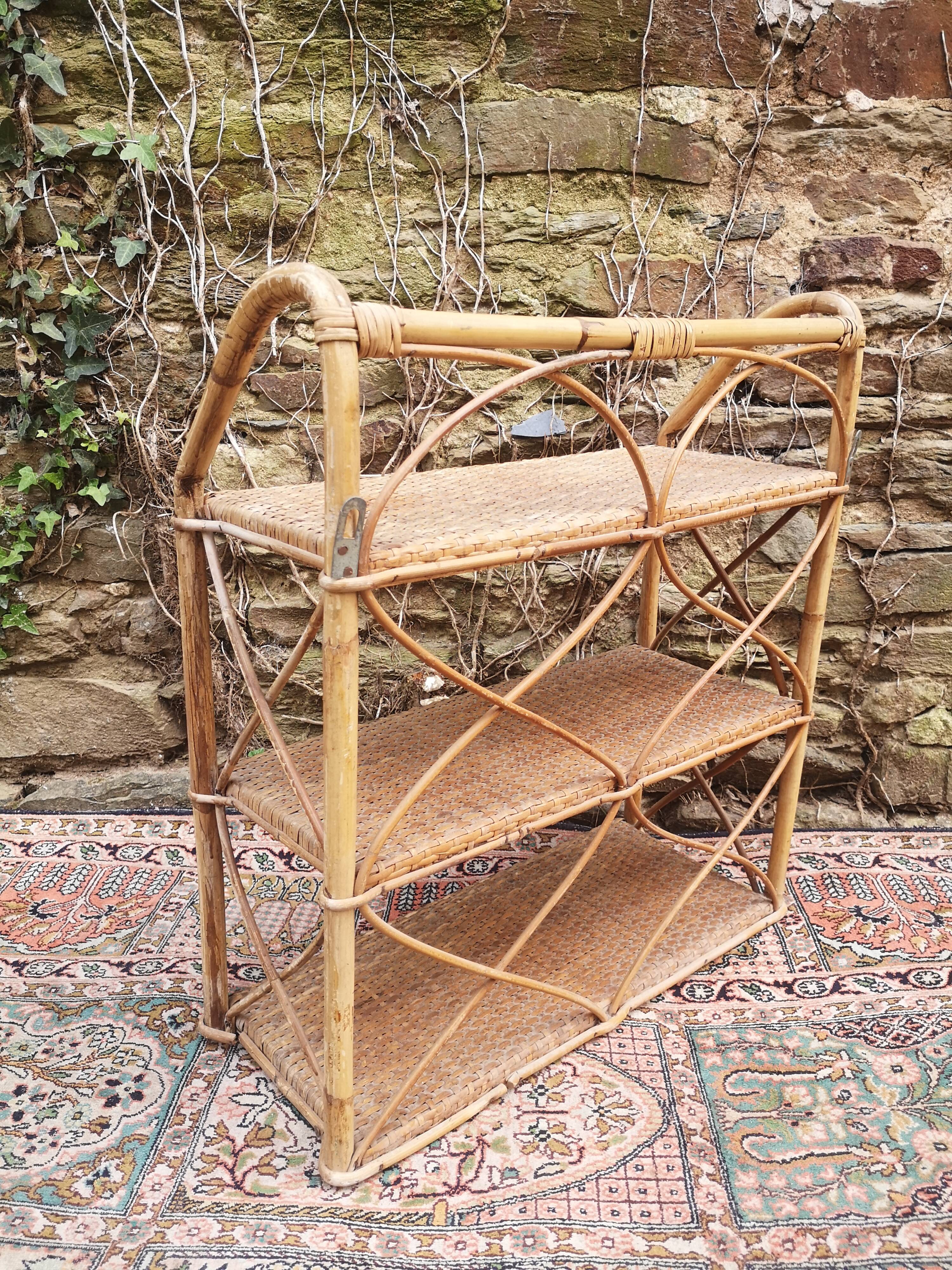 Rattan shelf