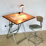 Architect Heliolithe vintage drafting table and Chair