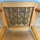 Vintage 1950s Chair Pair – Blue Faux Leather & Compass Legs (Guaric Style)