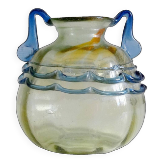 Large scavo vase vintage art glassware