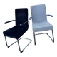Paire de fauteuils en acier tubulaire