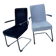 Paire de fauteuils en acier tubulaire