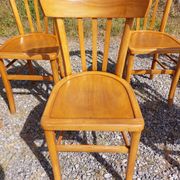 6 bistro chairs, light colour