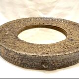 "Sun" mirror in ceramic by André Bodin, 1970s