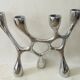 Vintage aluminium cast iron candlestick
