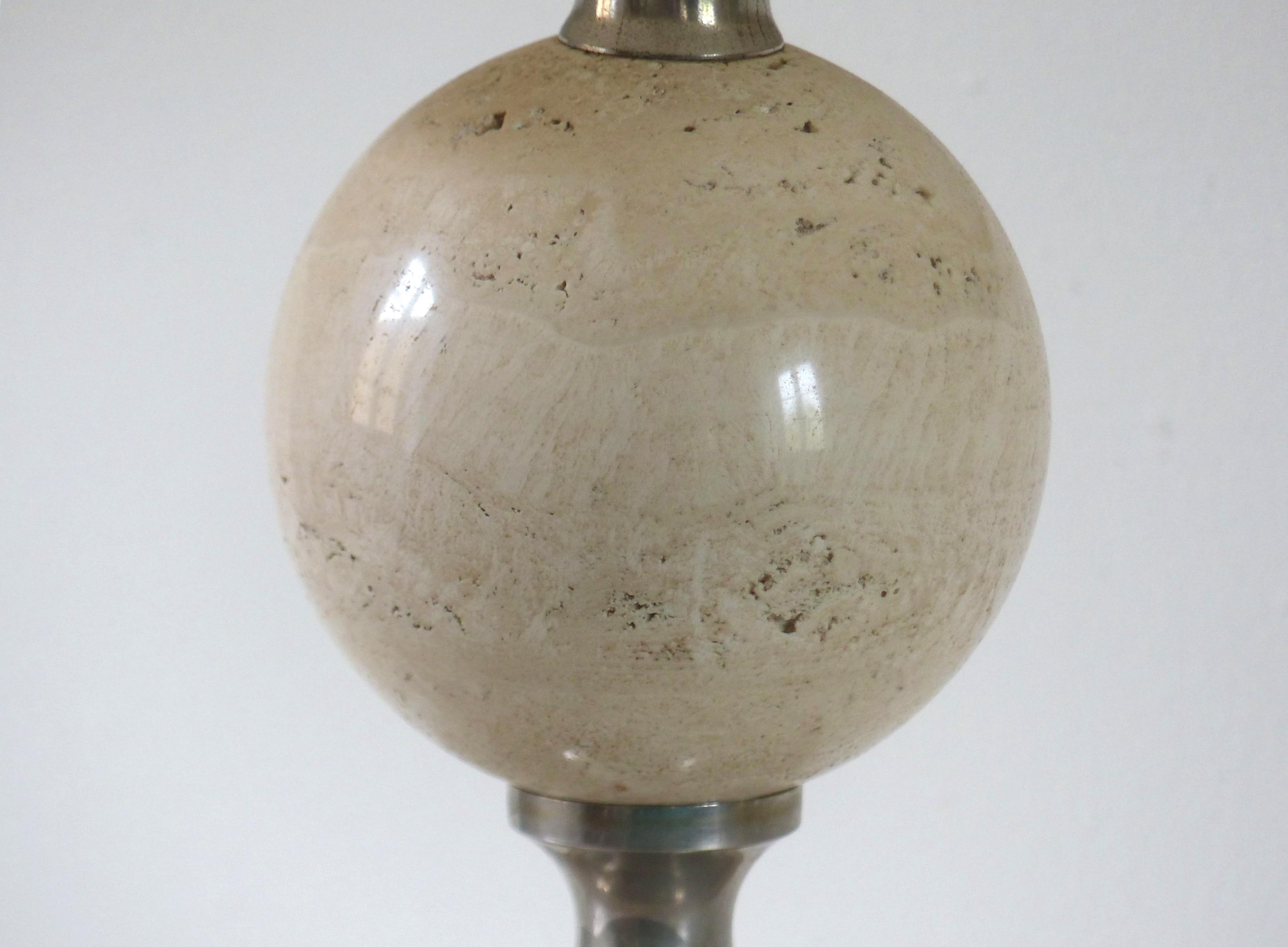 Travertine table lamp 1970