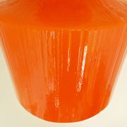 Suspension structure ondulée en verre orange 1970s