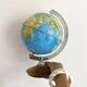 Vintage plastic and wood globe, 70s-80s