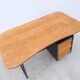 Wooden and metal desk, France 1950