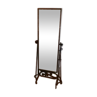 Miroir psyché fer forgé art nouveau 151x53cm