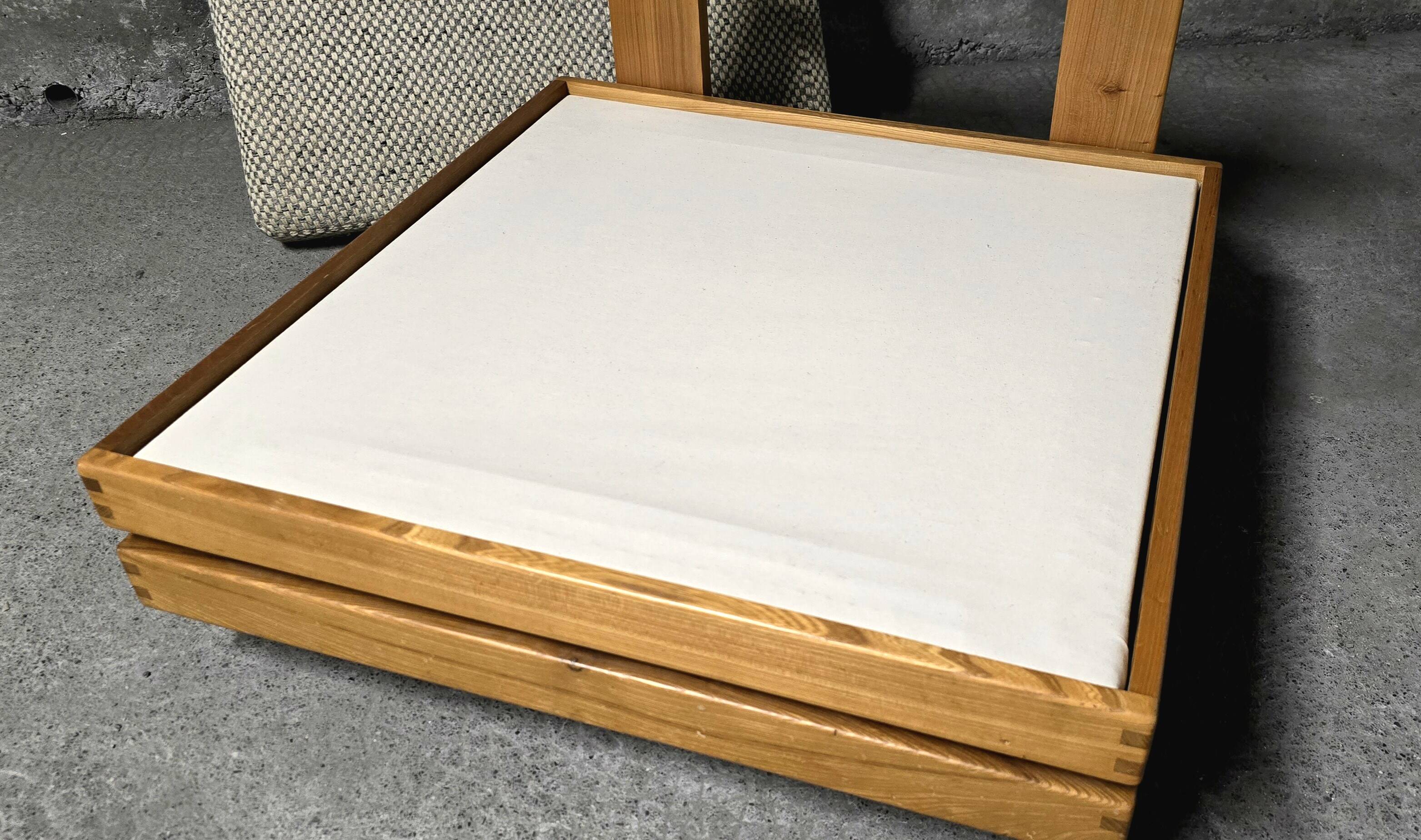 Sofa - daybed and armchair by Maison Regain 60/70 in vintage elm