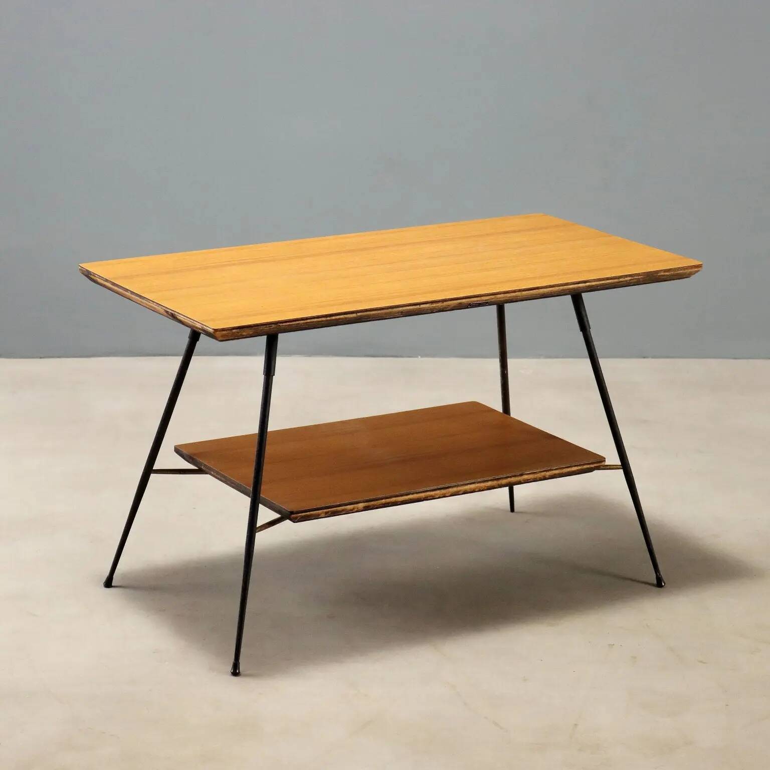 Vintage coffee table in laminated wood, design, Italy, 1960s
