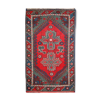 Old Turkish Carpet Anatolian handmade 74cm x 131cm 1920, 1C513