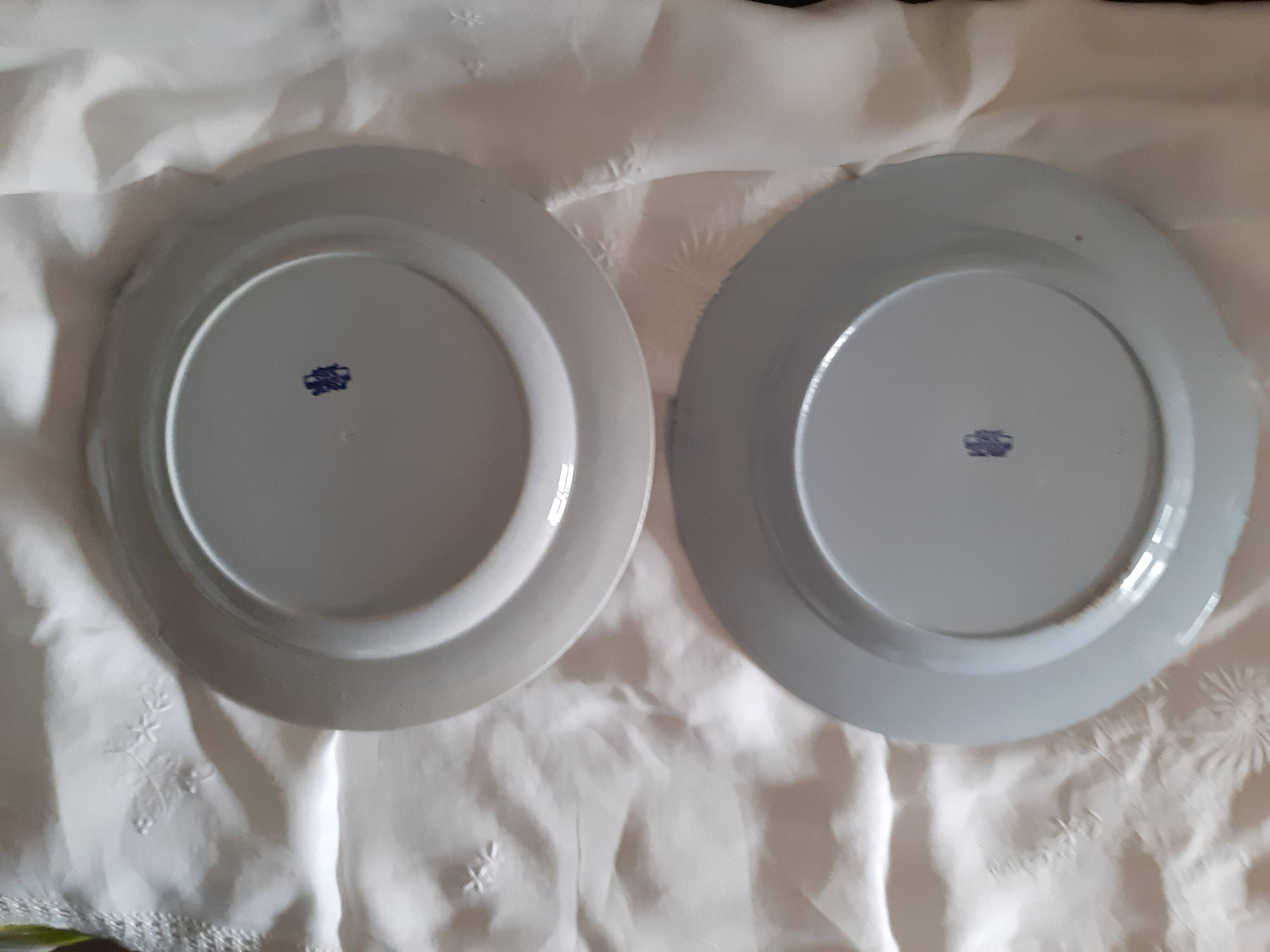 2 plats 37 cm Japon faïence de Creil et Montereau