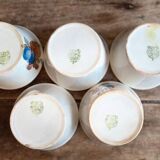 Set of 5 Vintage Boch Frères Ramekins / Small Bowls - Fruit Decor