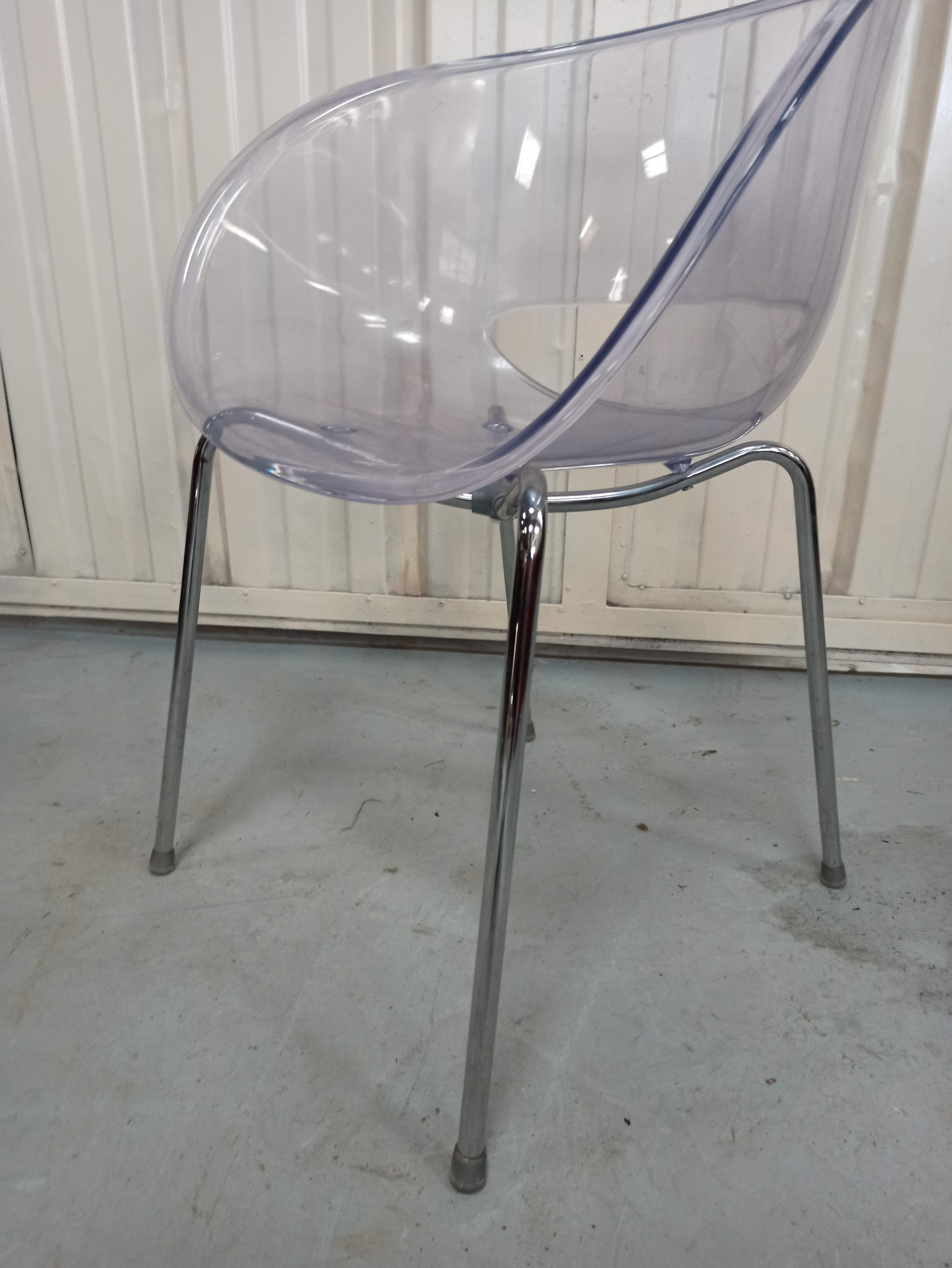 Transparent armchair Robbi Cantarutti, Sintesi, "Orbit Large", Made in Italy.