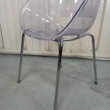 Transparent armchair Robbi Cantarutti, Sintesi, "Orbit Large", Made in Italy.