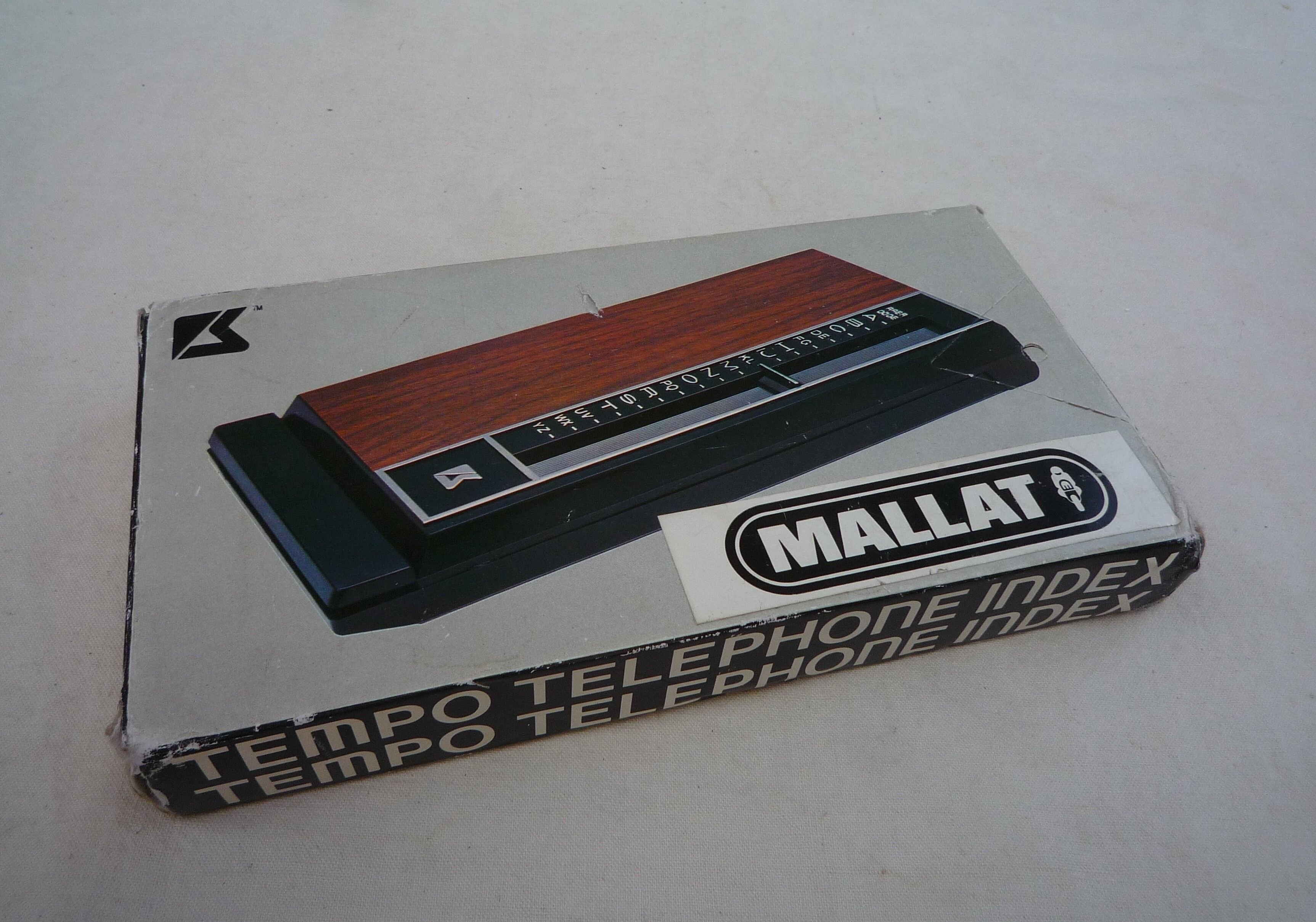 Mechanical phone book, Mallat, vintage 70s