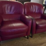 Roche Bobois Club Chairs Full Grain Leather