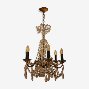 Crystal grapefruit chandelier