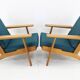 1960s Hans J. Wegner Pair of GE 290 Armchairs in Oak for Getama, Denmark