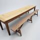 Large farmhouse table + two benches