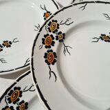 Set of six flat plates orchies nord