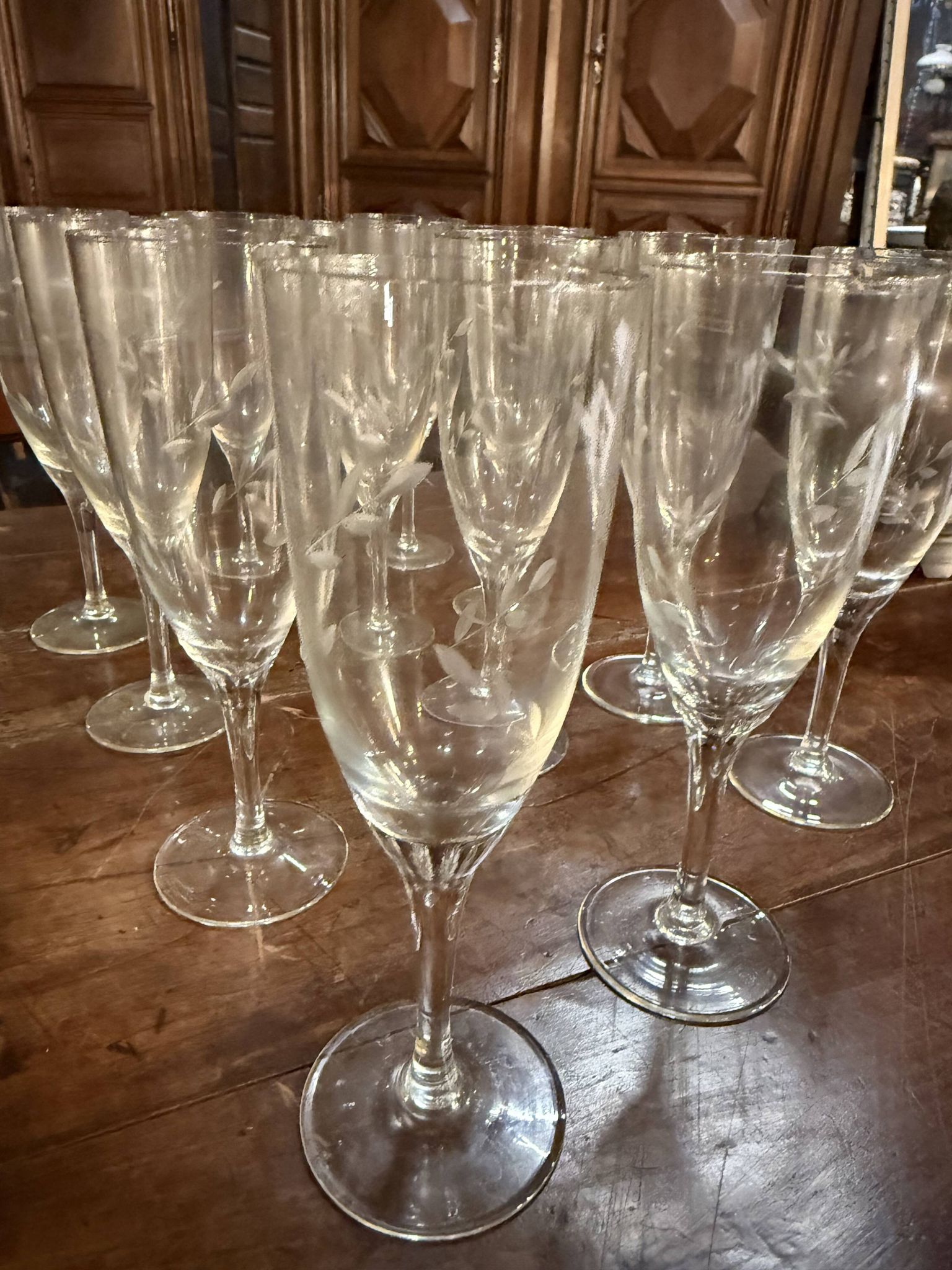 12 crystal cups