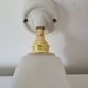 Porcelain and glass wall lamp