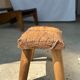 Small side table or stool in blond teak H:30 L43 l27