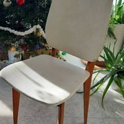 Vintage 1950s 60s dining room chair with tapered legs