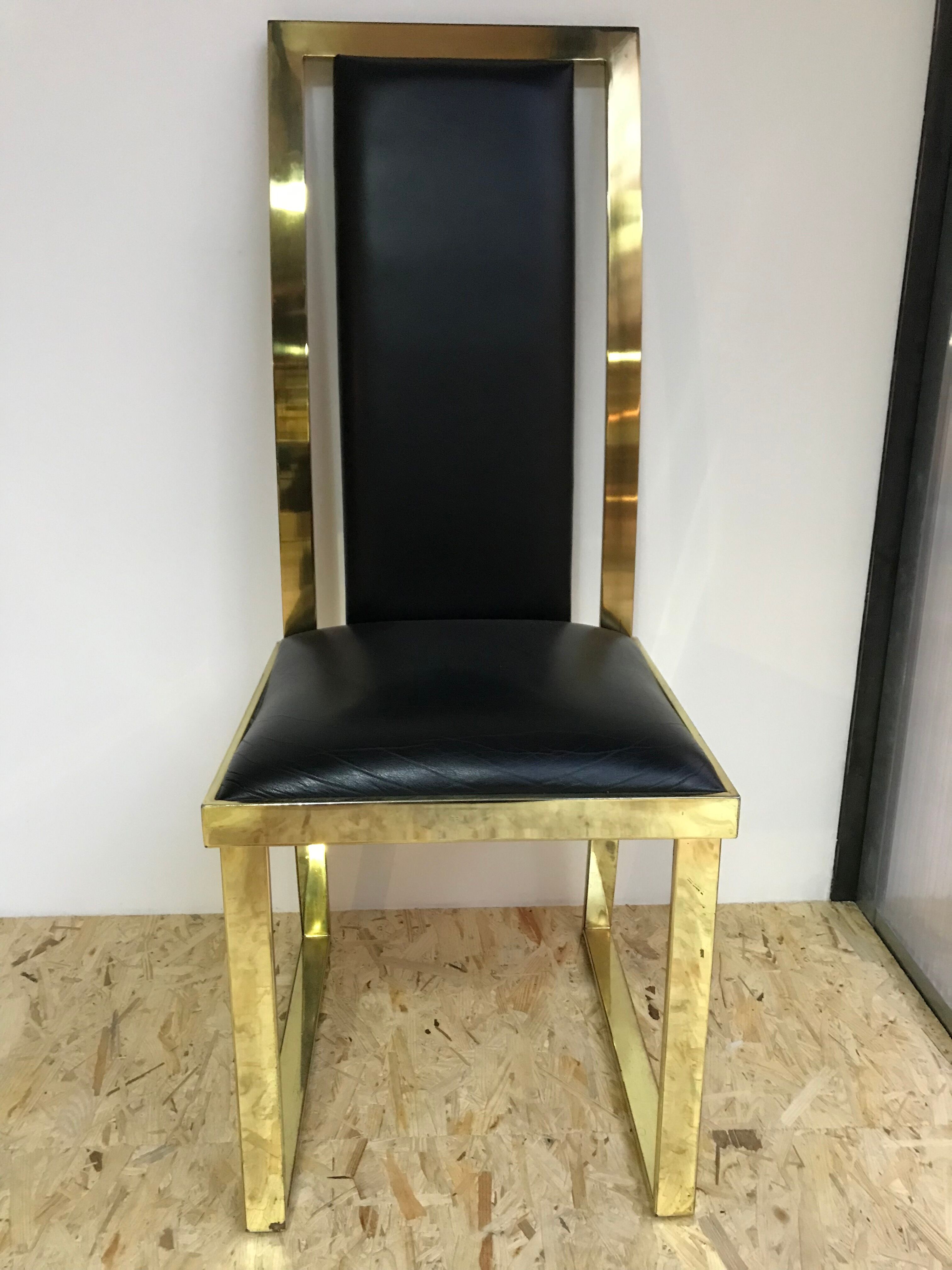 4 Michel Mangematin chairs, 1970