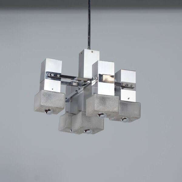 Lustre italien par Gaetano Sciolari, années 1970