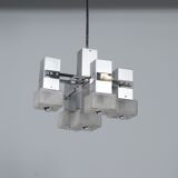 Italian cube pendant by Gaetano Sciolari, 1970s