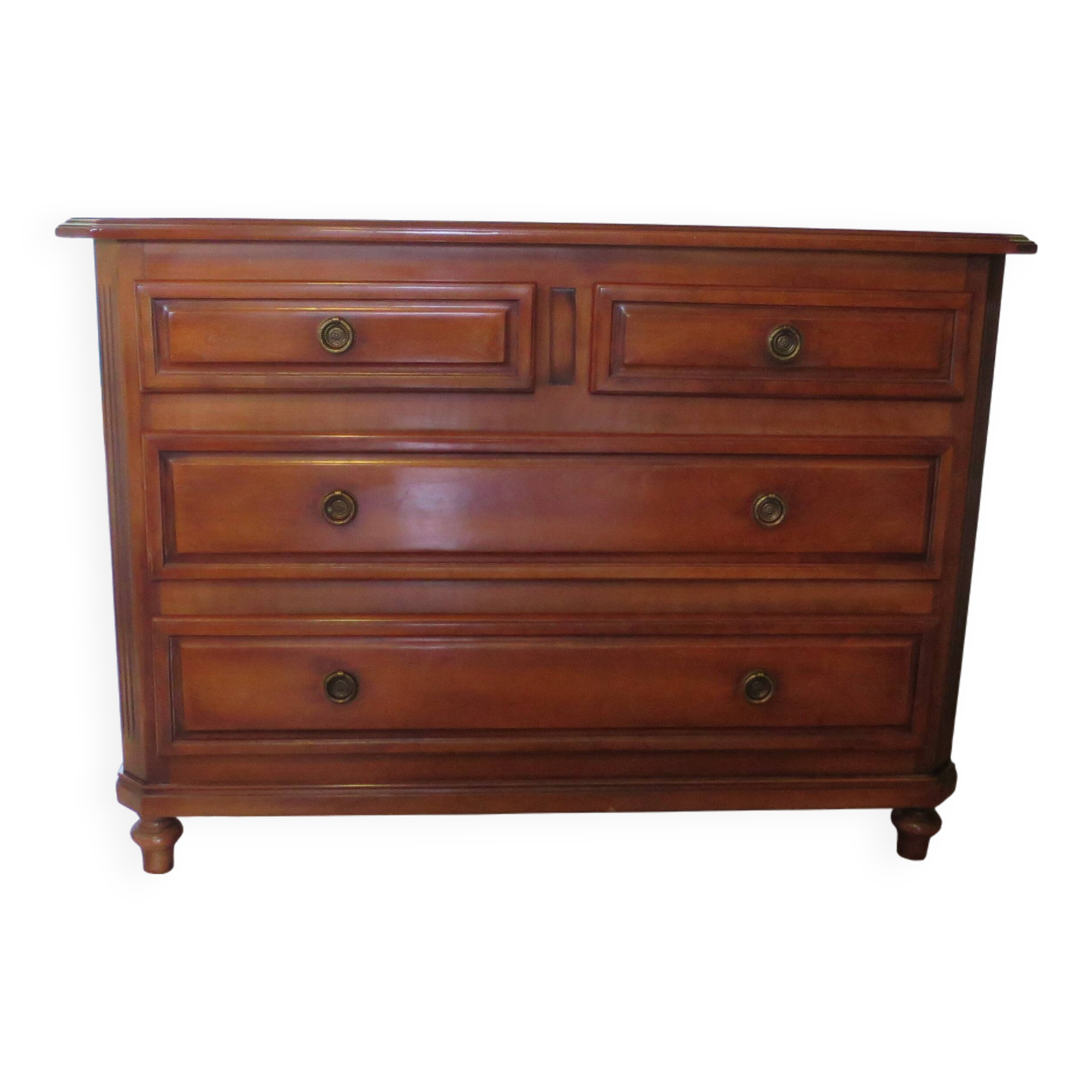 Vintage–Beautiful Louis Philippe chest of drawers – Directoire style – 4 drawers – Cherry wood