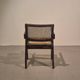 Pierre Jeanneret, original SI-28-B armchair in teak and caning, Mid-Century Modern