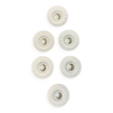 Set of 6 Danish porcelain candle holders