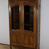 Walnut Display Cabinet, Louis XV Style – Late 19th Century