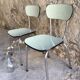 Paire de chaises en formica bleu ciel
