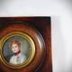 Portrait miniature Tondo Napoléon II officier gouache peint à la main XIXè