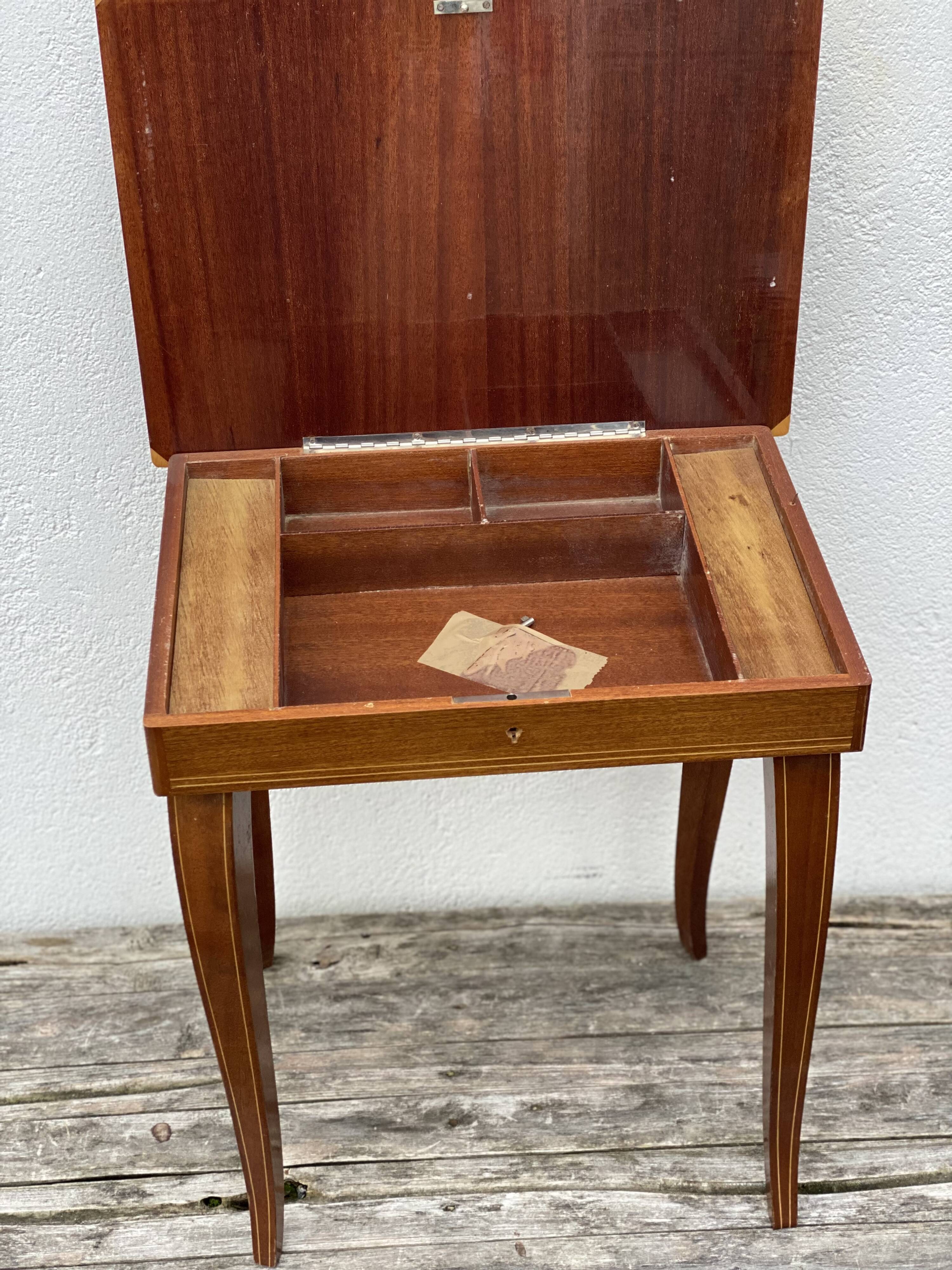 Italian Sorrento Music Box Table by Lador