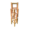 Tabourets en bois et paille