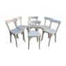 6 chaises bistrot blanche