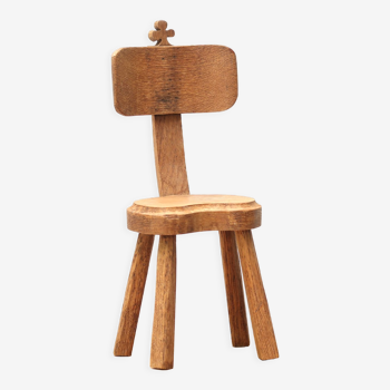 Chaise pour poupée en bois, années 50