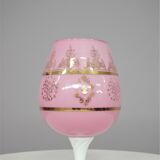 Hand-decorated glass French vase