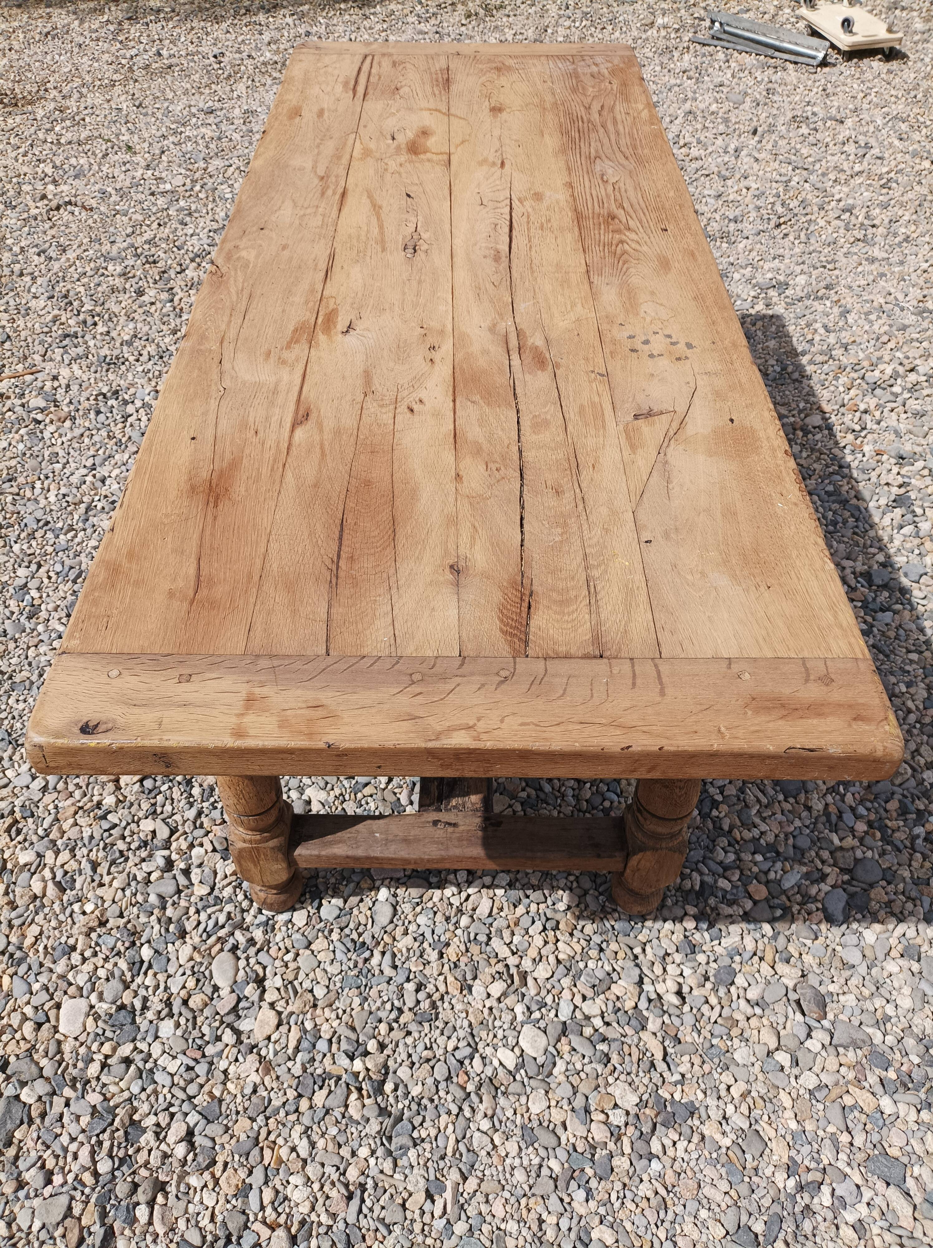 solid oak farmhouse table
