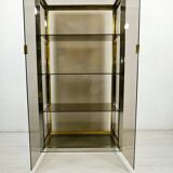 Vitrine Renato Zevi en laiton et verre fumé