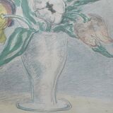 Painting watercolor still life with flowers Matisse, Dufy early twentieth century