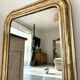 Miroir Louis-Philippe doré à la feuille d’argent, XIXème s.